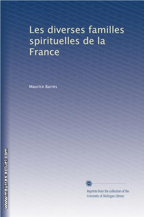 M. Barrs. Les diverses familles spirituelles de la France. Edt Univ. Michigan, s.d.