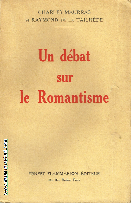 maurras-latailhede_debat-sur-le-romantisme_flammarion-1928