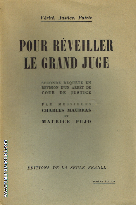 maurras-pujo_pour-reveiller-grand-juge_seule-france_1951