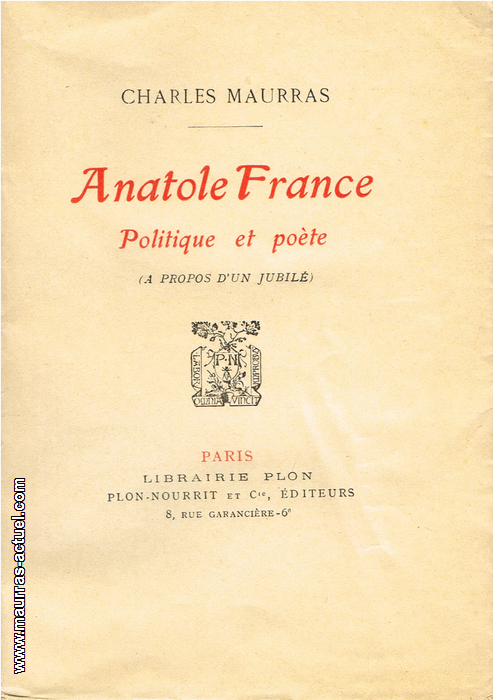 maurras_anatole-france_plon-1924
