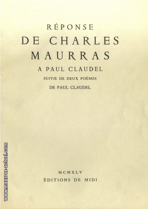 maurras_reponse--paul-claudel_midi-1945