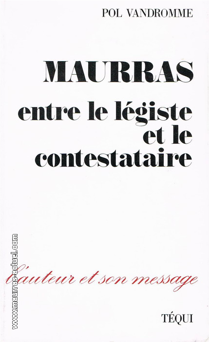 vandromme_maurras-legiste-contestataire