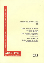 J. Asensio, W. Kidd, & J. Ouellette, Sous le soleil de Satan. Edt Lettres modernes Minard, 2008