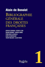 A.de Benoist. Bibliographie générale des droites françaises, vol. 1. Edt Dualpha, 2022