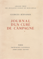 G. Bernanos. Journal d'un curé de campagne. Imprimerie Nationale, 1951