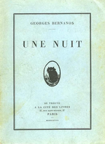 G. Bernanos. Une nuit. Edt La Cité des livres, 1928