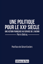 P. Debray. Une politique pour le XXI° siècle. Edt de Flore, 2019