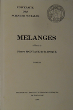 H.Roussillon. Mélanges offerts à Pierre Montané de La Roque. Vol. 2. I.E.P. Toulouse, 1986