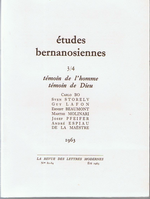 Témoin de l'homme - témoin de dieu. Edt Lettres modernes Minard (Revue des lettres modernes, 81-84. Études bernanosiennes, 3-4), 1963