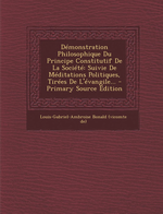 L.de Bolad. Dmonstration philosophique du principe... Edt Nabu-press, 2013