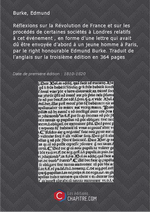 E.Burke. Réflexions sur la Révolution de France. Chapitre.com, 2014