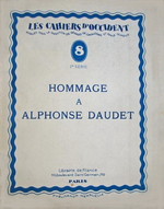 Hommage  Alponse Daudet. Edt Les Cahiers d'Occident, 1930