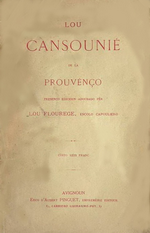 Lou cansounié de la Prouvènço. Encò de Roumaniho / Au Bureù di Publicaciuns Popoulàri, s.d. [1903]