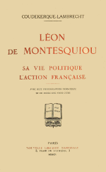 M.de Coudekerque-Lambrecht. Lon de Montesquiou. Edt N.L.N., 1925