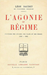 L.Daudet. L'agonie du rgime. Edt N.L.N., 1925
