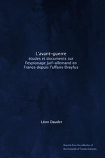 L.Daudet. L'avant-guerre. Edt Univ. Toronto, 2011