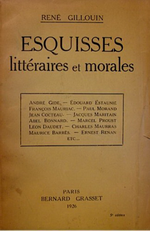 R.Gillouin. Esquisses littéraires et morales. Edt Grasset, 1926