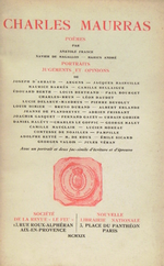 E.Sicard. Charles Maurras par ses contemporains. Edt Revue Le Feu / N.L.N., 1919