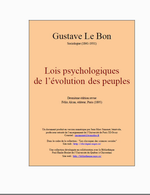 G.Le Bon. Lois psychologiques de l'évolution des peuples. Edt. UQAC, 2006