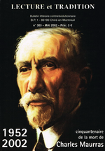 Lecture et Tradition. Charles Maurras. 1952-2002. Edt de Chir, 2002