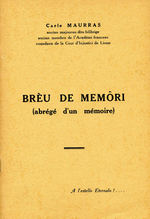 Charles Maurras. Brèu de memòri. S.Éd., 1949