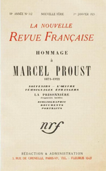 Hommage  Marcel Proust. Edt N.R.F., 1923