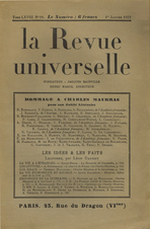 Hommage  Charles Maurras pour son Jubil littraire. Edt La Revue Universelle, 1937