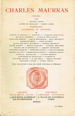 E.Sicard. Charles Maurras par ses contemporains. Edt Le Feu / N.L.N., 1919