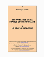 H.Taine. Les origines de la France contemporaine. TV. Univ. Qubec Chicoutimi, 2006