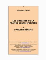 Hippolyte Taine. Origine de la France contemporaine. Edt. Universit du Qubec  Chicoutimi, 2006