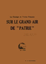 G.Try. Sur le grand air de la patrie. Edt L'Oeuvre, 1922