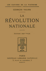 G.Valois. La Révolution Nationale. Edt N.L.N., 1924