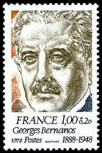 Timbre à l'effigie de Georges Bernanos. Postes françaises, 1978